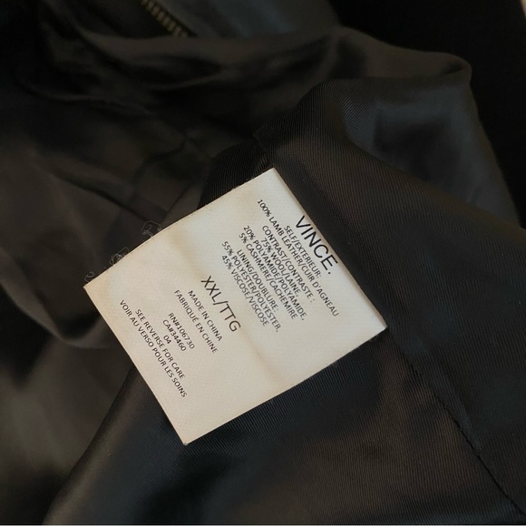 Vince Butter Soft Lamb Modern Moto Leather Jacket XXL black - Picture 6 of 11